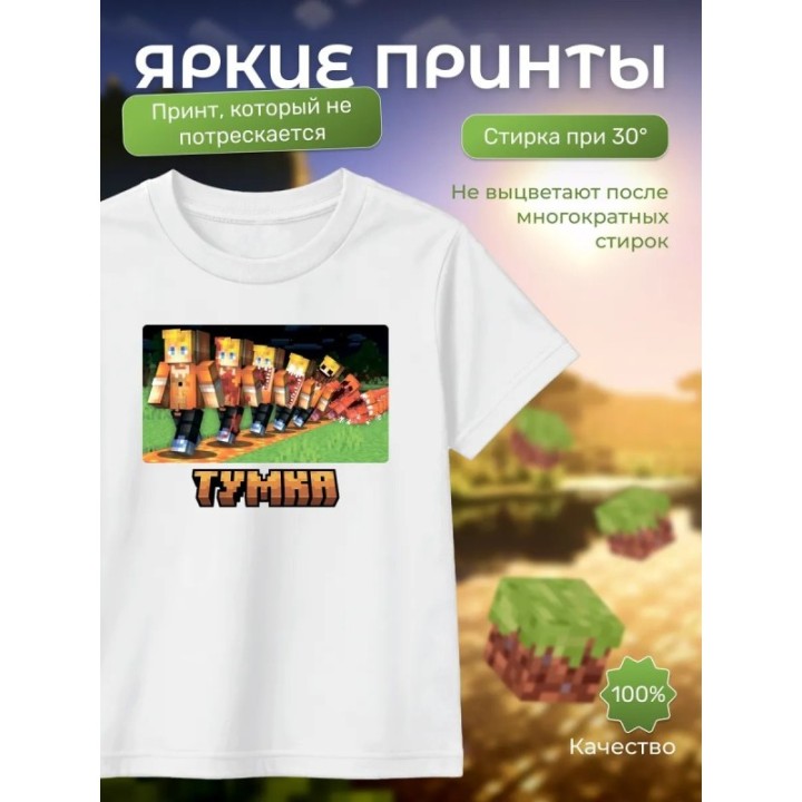 Купить тумка футболка minectaft 3 ASDAMATOYS