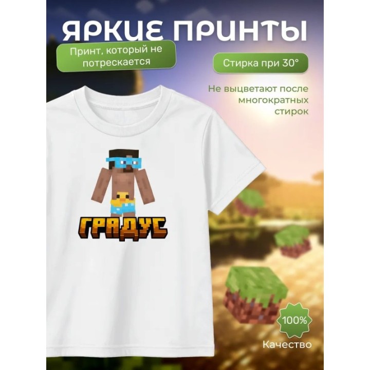 Купить градус minecraft футболка мерч ASDAMATOYS