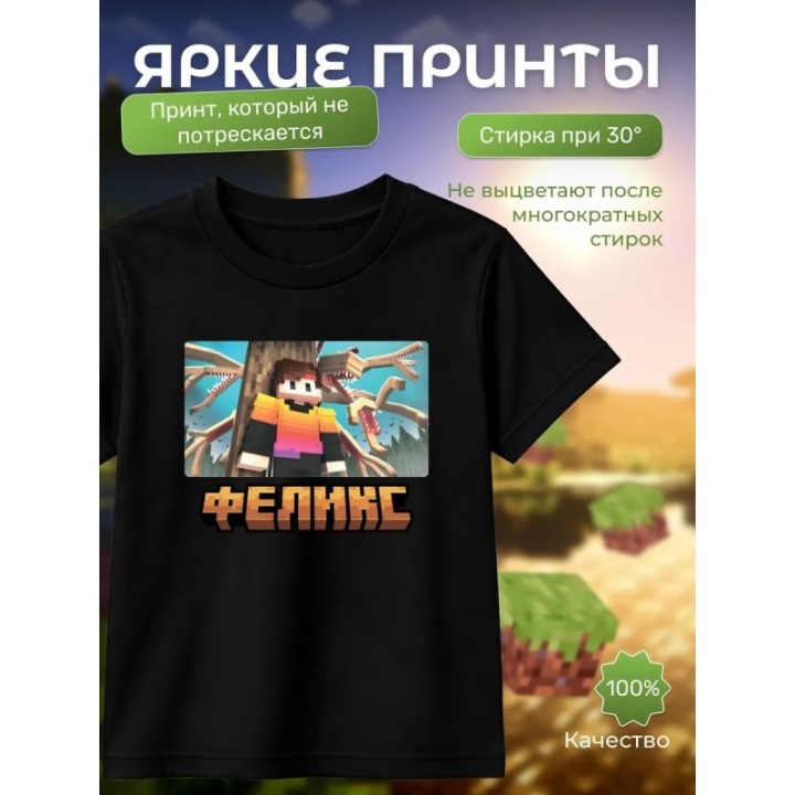 Купить феликc minecraft футболка ASDAMATOYS