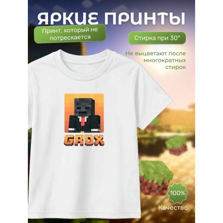 Купить Grox minecraft футболка ASDAMATOYS