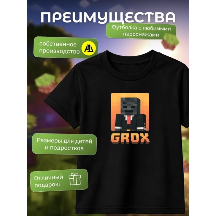 Купить Grox minecraft футболка ASDAMATOYS