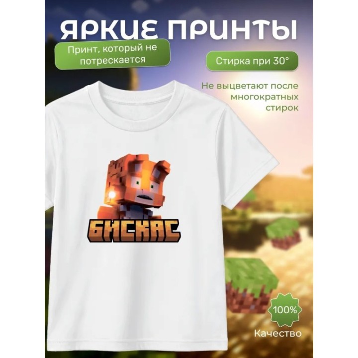 Купить Мерч бискаса футболка minecraft 2 ASDAMATOYS