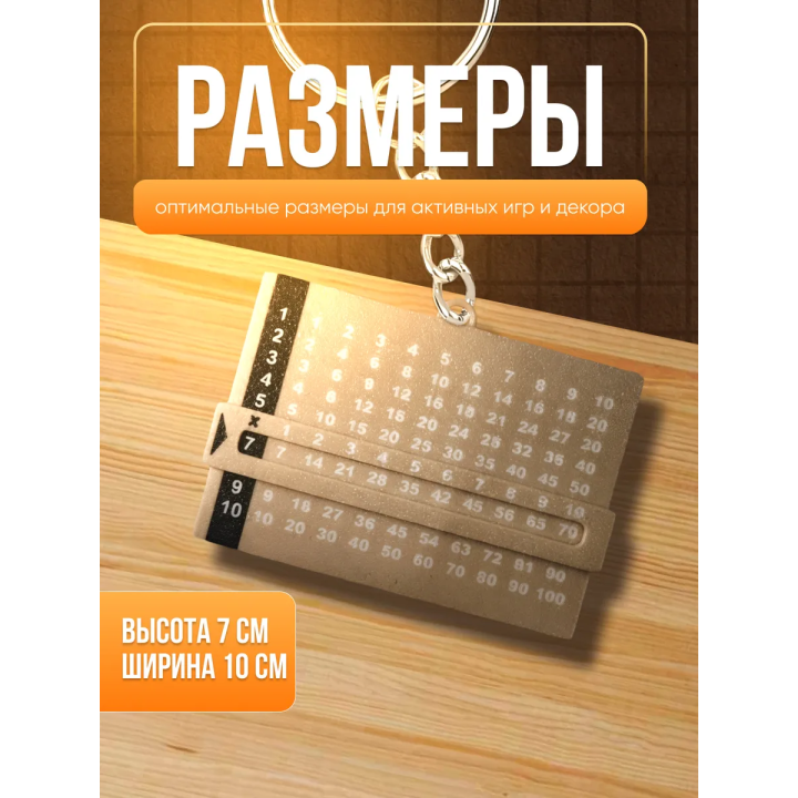 брелок таблица умножения