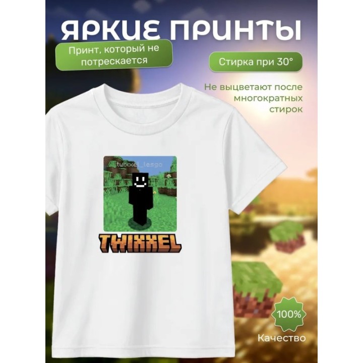 Купить twixxel minecraft футболка 2 ASDAMATOYS