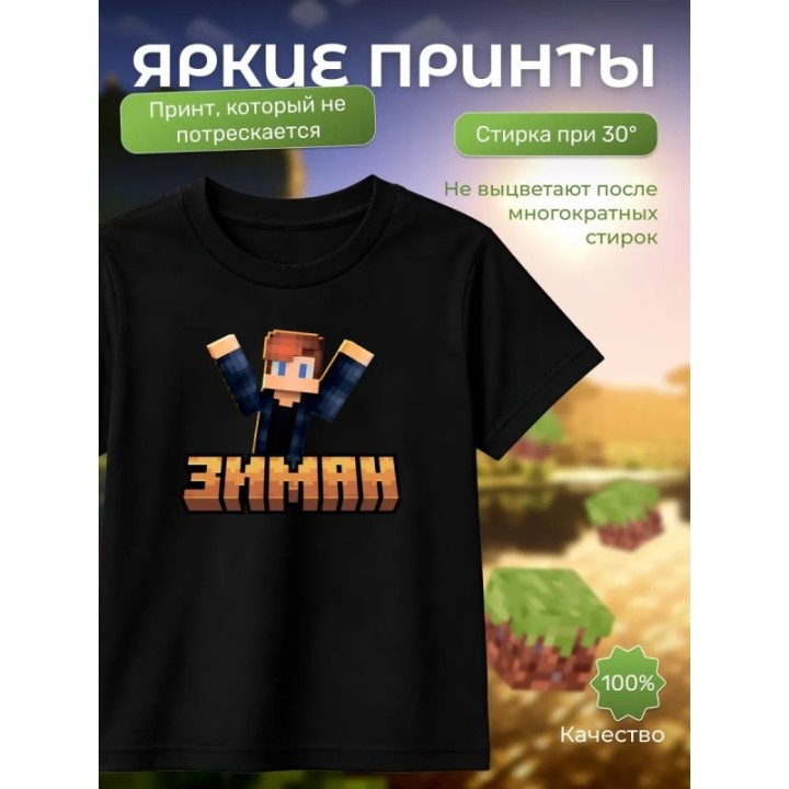 Купить zeeman мерч minecraft футболка зиман ASDAMATOYS