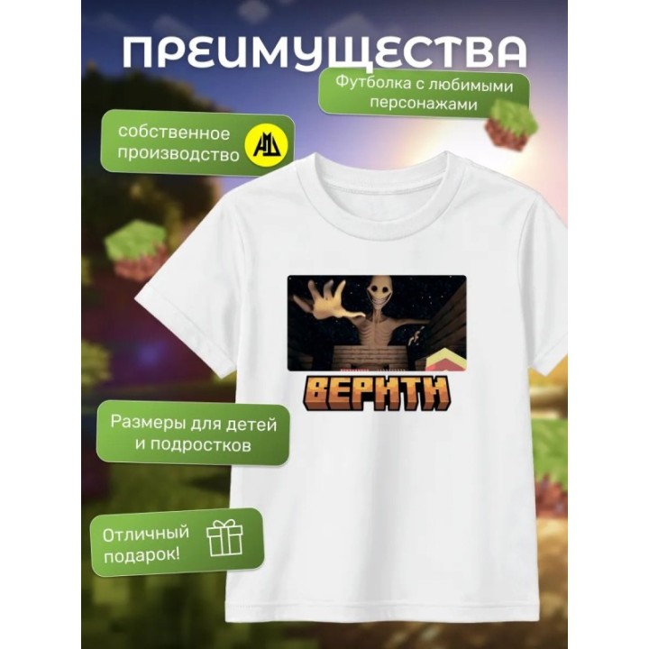 Купить верити minecraft футболка ASDAMATOYS