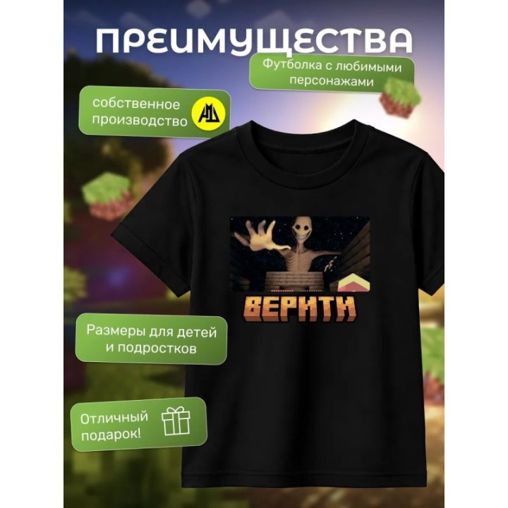 Купить верити minecraft футболка ASDAMATOYS