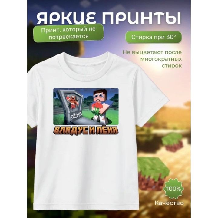 Купить владус и леня футболка minecraft ASDAMATOYS