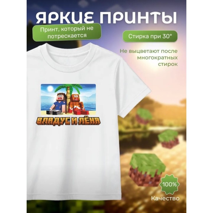 Купить Леня майнкрафт футболка minecraft ASDAMATOYS