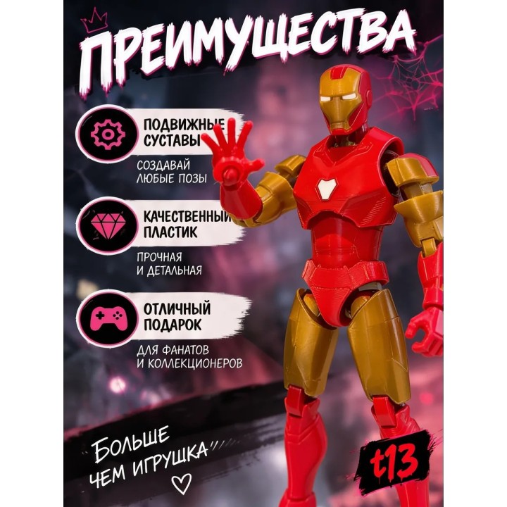 Купить Железный человек фигурка подвижная ASDAMATOYS