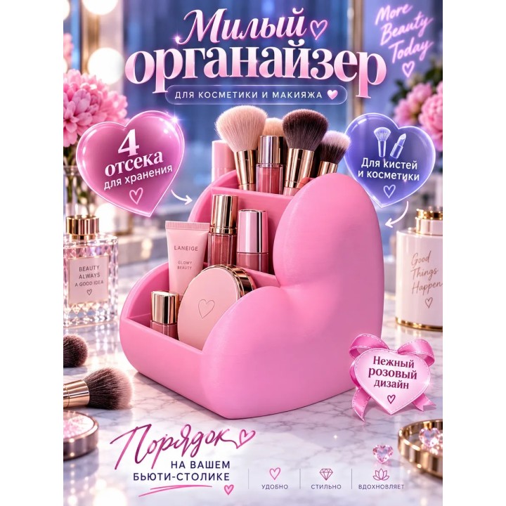 Купить Милый органайзер для косметики и макияжа ASDAMATOYS