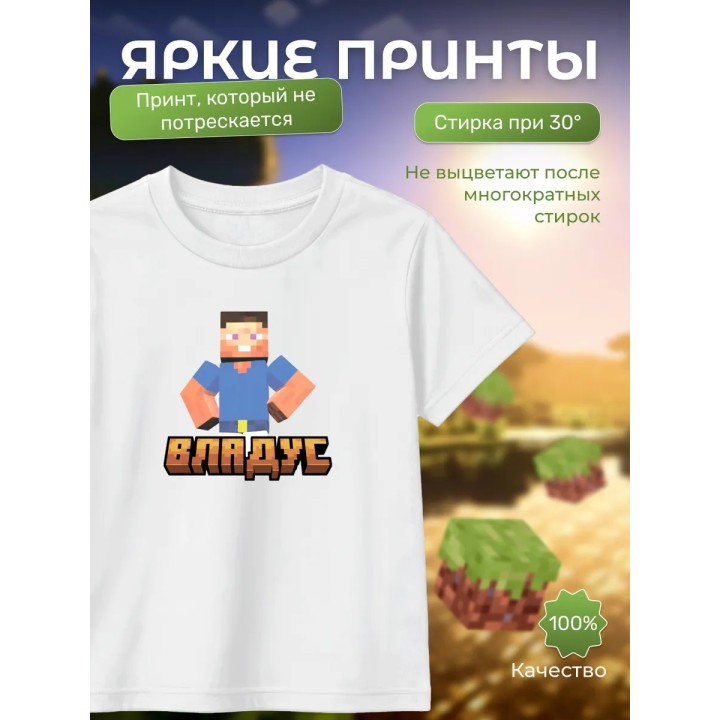 Купить владус minecraft футболка ASDAMATOYS