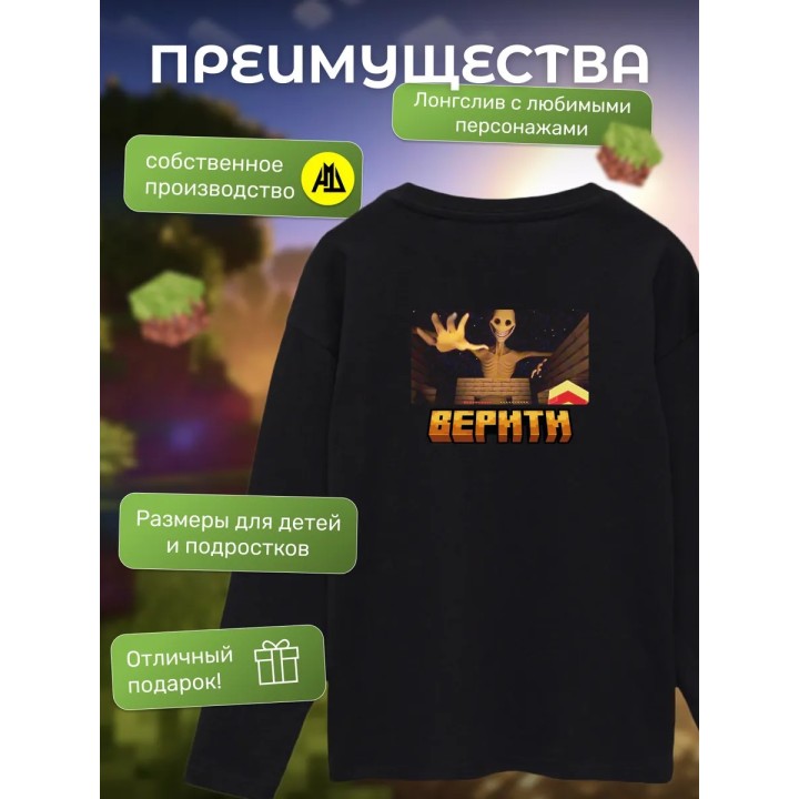 Купить верити minecraft лонгслив ASDAMATOYS