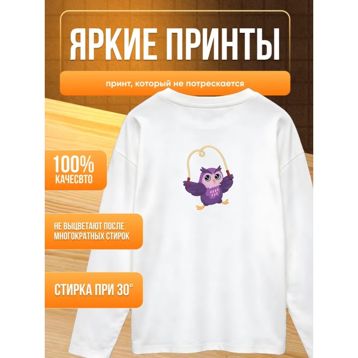 Купить сова на скакалке лонгслив ASDAMATOYS