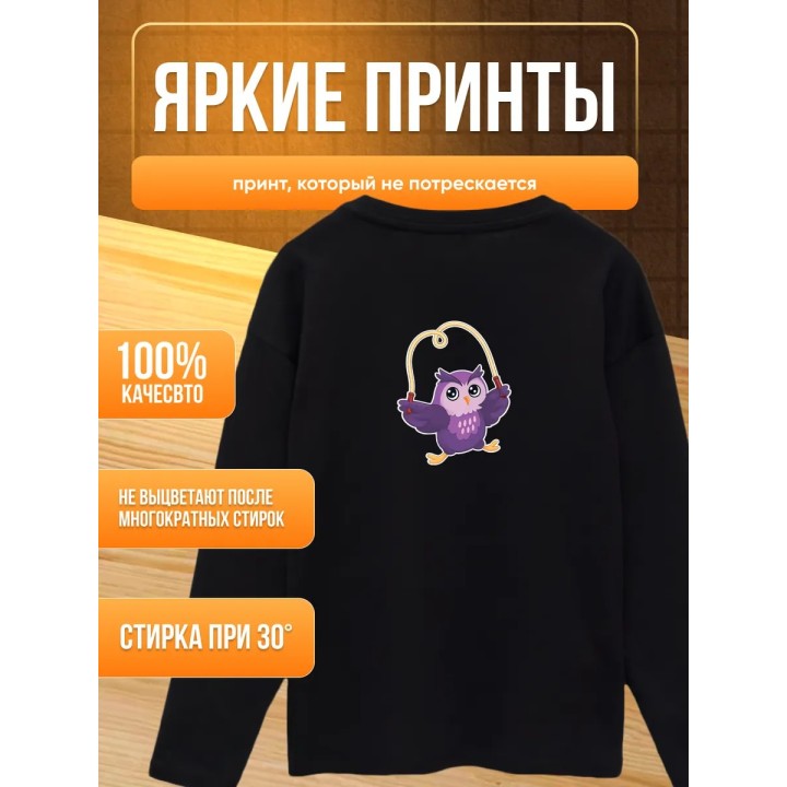Купить сова на скакалке лонгслив ASDAMATOYS