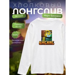 Мерч бискаса лонгслив minecraft 3