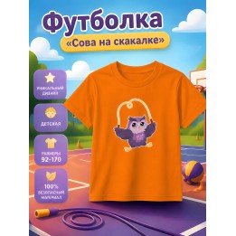 Купить сова на скакалке футболка ASDAMATOYS
