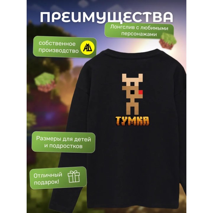 Купить тумка лонгслив minectaft 2 ASDAMATOYS