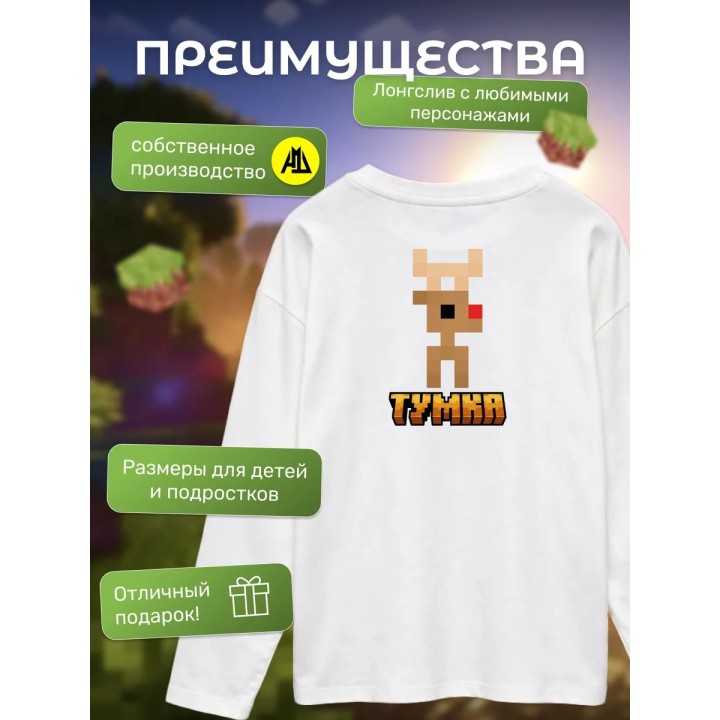 Купить тумка лонгслив minectaft 2 ASDAMATOYS