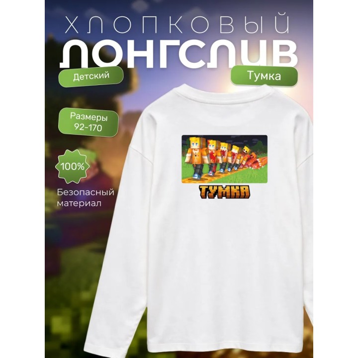 Купить тумка лонгслив minectaft 3 ASDAMATOYS