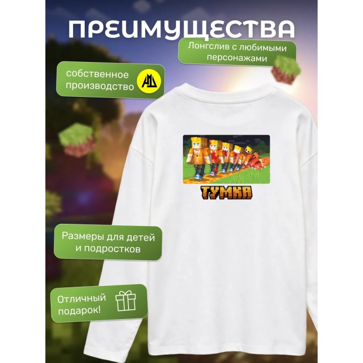 Купить тумка лонгслив minectaft 3 ASDAMATOYS