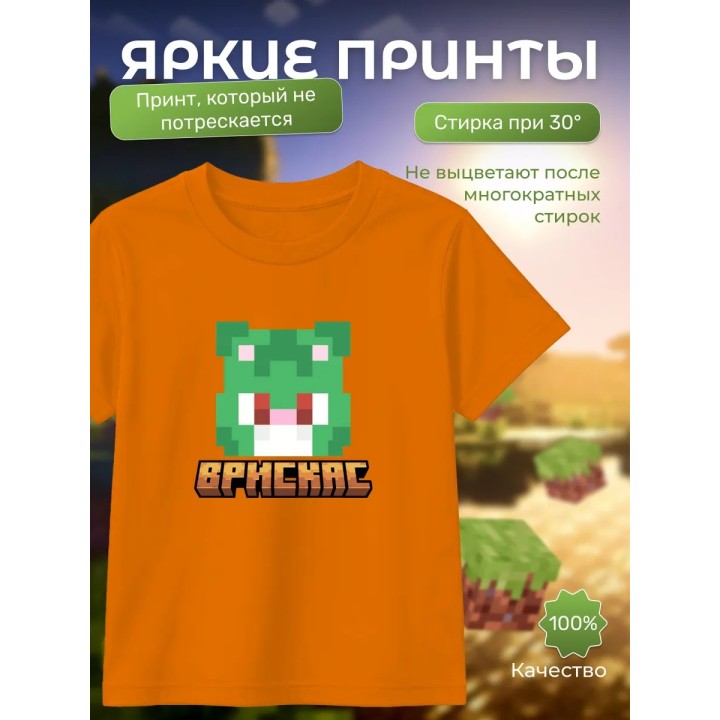 Купить Мерч бискаса футболка minecraft 6 ASDAMATOYS