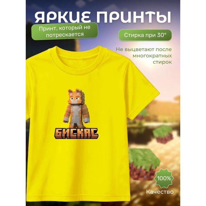 Купить Мерч бискаса футболка minecraft 5 ASDAMATOYS