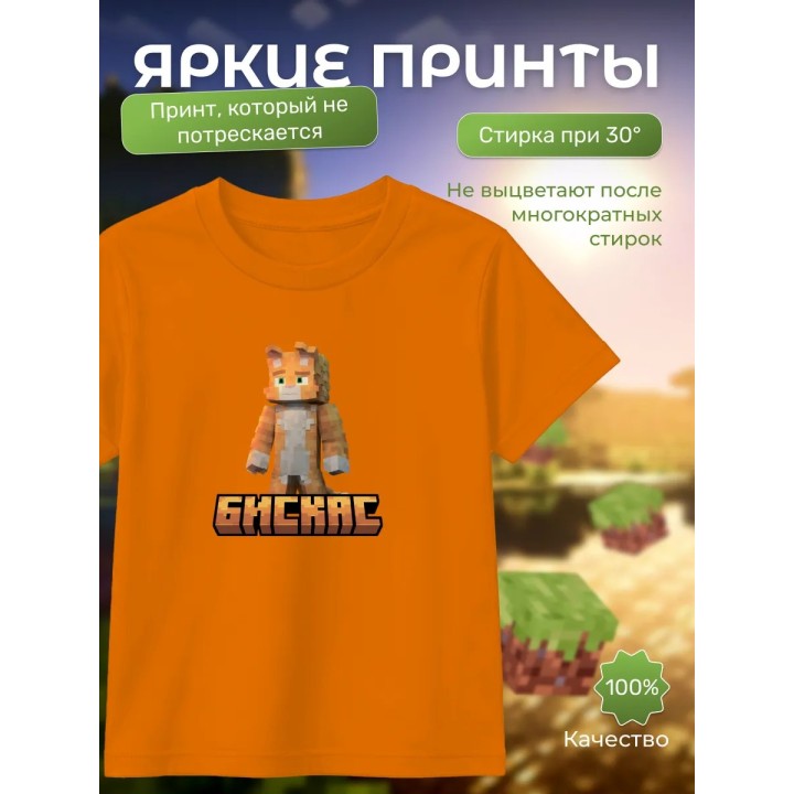 Купить Мерч бискаса футболка minecraft 5 ASDAMATOYS