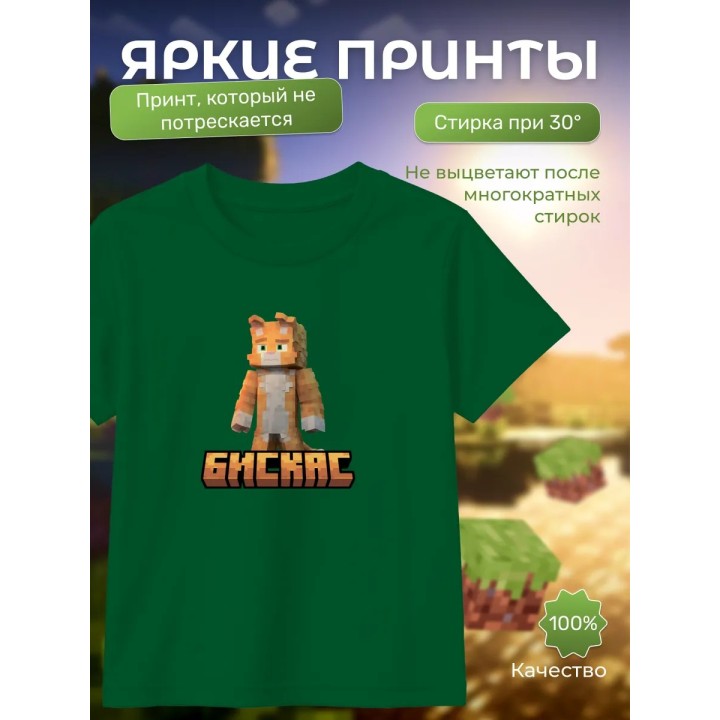 Купить Мерч бискаса футболка minecraft 5 ASDAMATOYS
