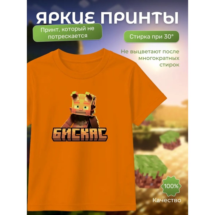 Купить Мерч бискаса футболка minecraft ASDAMATOYS