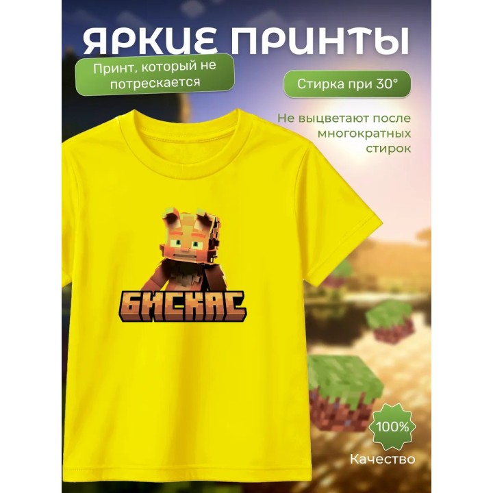 Купить Мерч бискаса футболка minecraft ASDAMATOYS