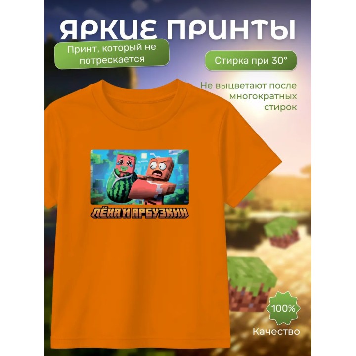 Купить леня и арбузкин minecraft футболка ASDAMATOYS