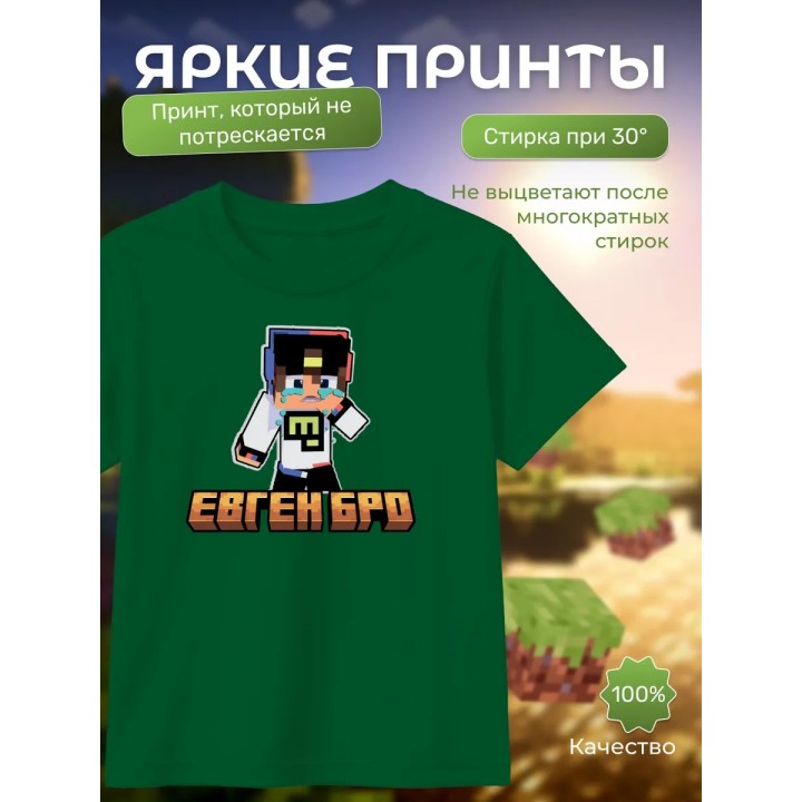 Купить евген бро minecraft футболка ASDAMATOYS