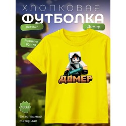 домер minecraft мерч футболка