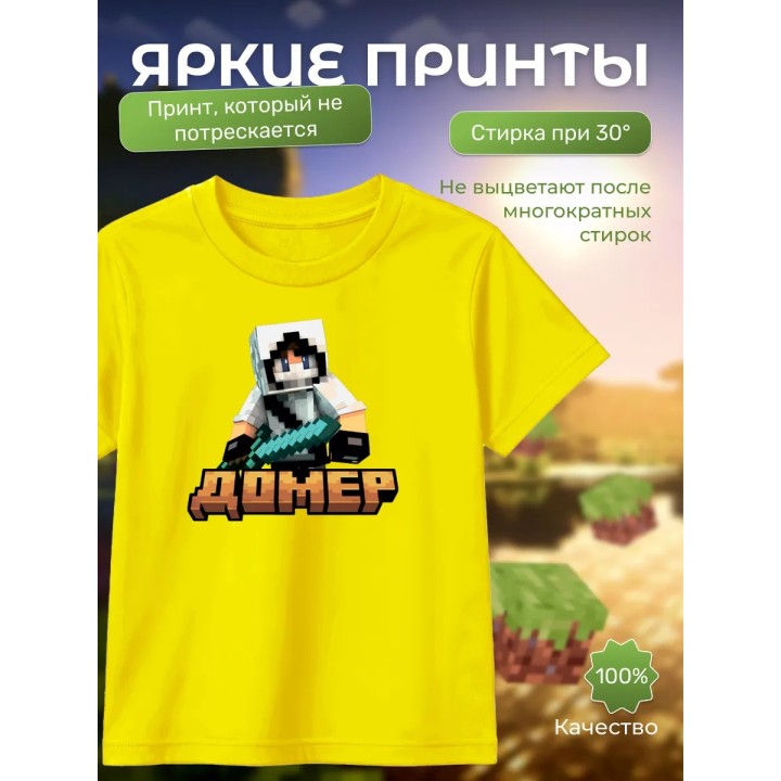 Купить домер minecraft мерч футболка ASDAMATOYS