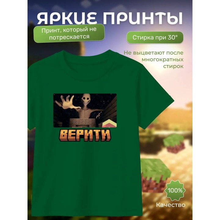 Купить верити minecraft футболка ASDAMATOYS
