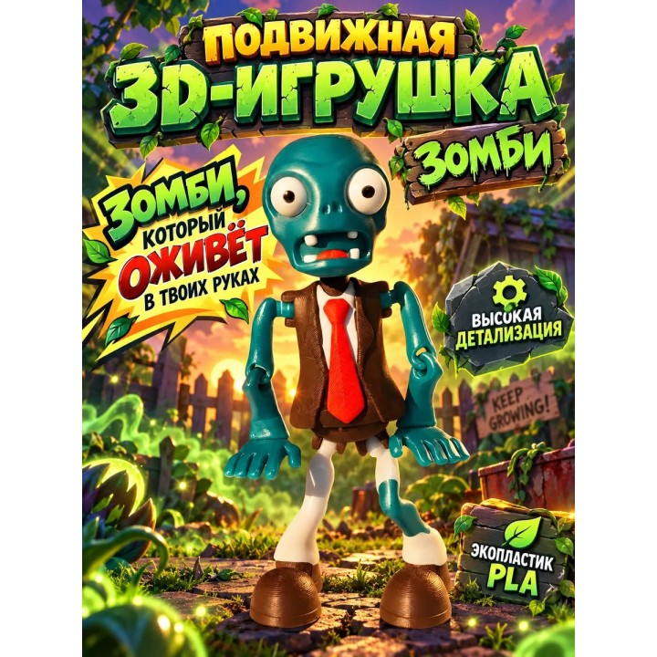 Купить растения против зомби игрушка 3д зомби ASDAMATOYS