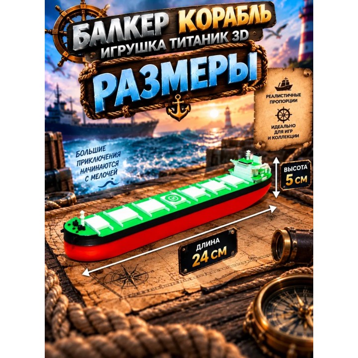 Купить балкер корабль игрушка подвижная титаник 3д ASDAMATOYS