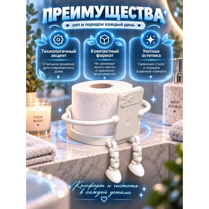 Купить держатель для туалетной бумаги с телефоном ASDAMATOYS