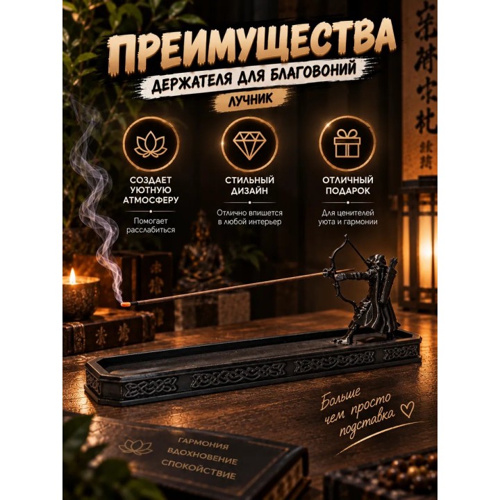 Купить подставка для благовоний лучник ASDAMATOYS