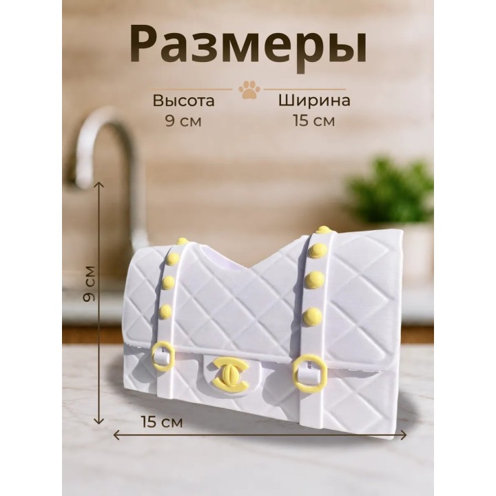 Купить Ваза в виде сумки с ручками Шанель ASDAMATOYS