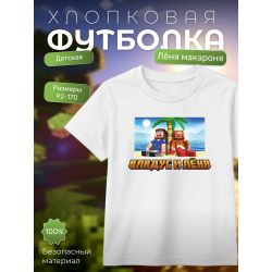 Леня майнкрафт футболка minecraft