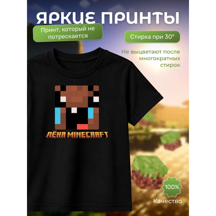 леня макороня футболка minecraft 4