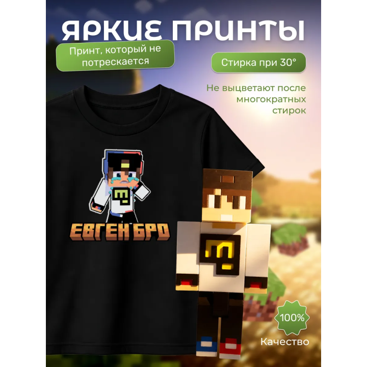 евген бро minecraft футболка набор 2