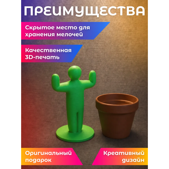 meccha chameleon Кактус Кашпо тайник