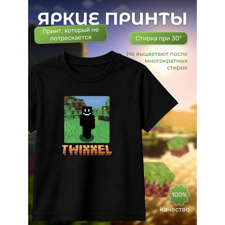 twixxel minecraft футболка 2