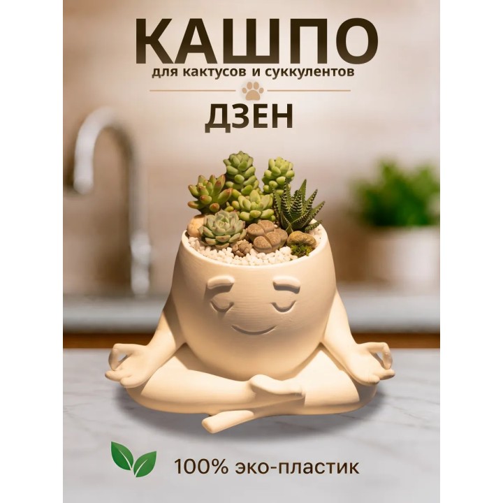 Кашпо для кактусов и суккулентов Дзен