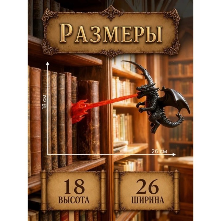 Купить Пламя дракона украшение книжного уголка ASDAMATOYS