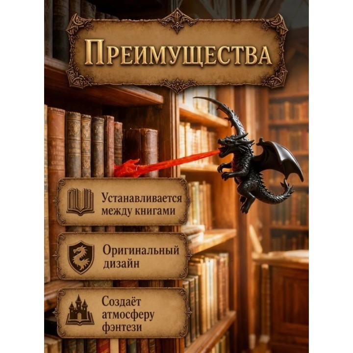 Купить Пламя дракона украшение книжного уголка ASDAMATOYS